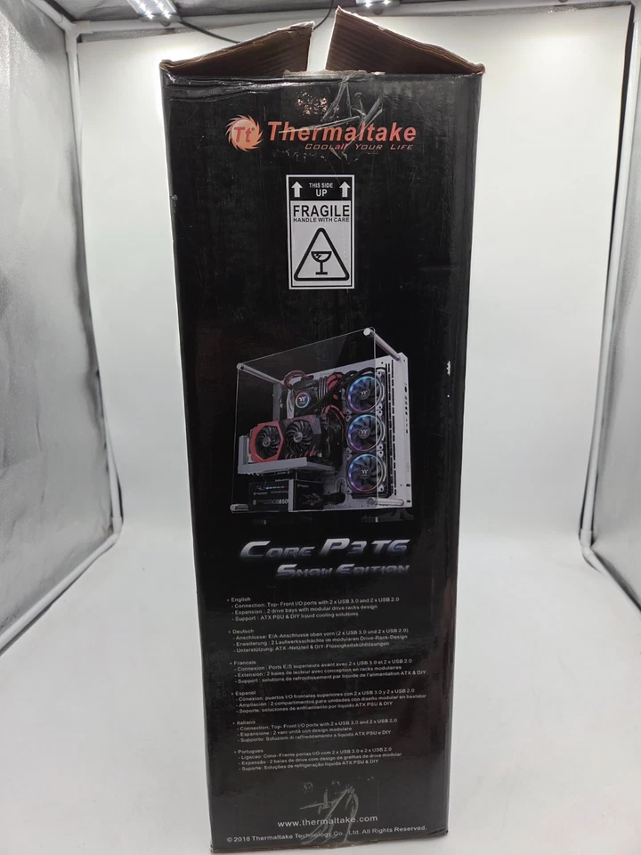 Thermaltake Core P3 TG Snow Open Frame Chassis Computer Case Brand New, Open Box - Image 3 of 4