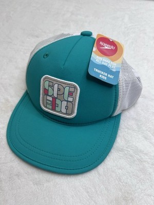Speedo Floating Teal Kids Trucker Hat Cap Mesh Back Adjustable NWT