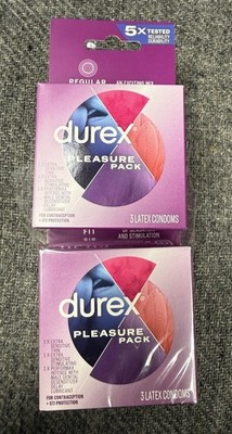 6 Boxes Durex Pleasure Pack 3 Latex Condoms Each Box
