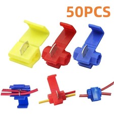 20-50pcs Wire and Cable Connectors Scotch Lock Quick Splice Snap Wire Connectors