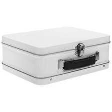 Tinplate Storage Box With Handle For Cosmetic Jewelry Desktop Organizer