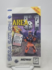 Area 51 - Sega Saturn - 1996 - Authentic Complete CIB w/ Manual Reg Card