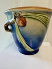 VERY RARE 1935 ROSEVILLE BLUE PINE CONE PATTERN PLANTER OR POT 5 INCH