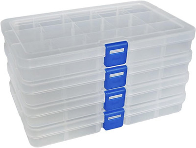 Plastic Organizer Container Storage Box Adjustable Divider Removable Grid Compar