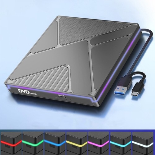 Fast Speed 24X 8X Disc Burning Reader External Drive with USB3.0 and Type C Port - Afbeelding 3 van 8