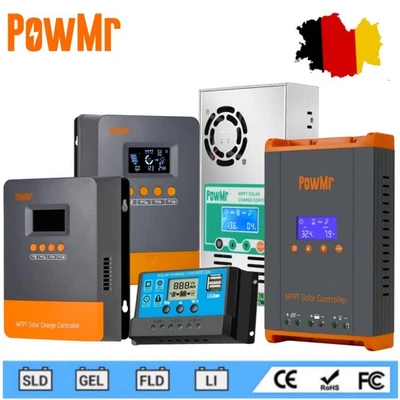 POWMR Solar Laderegler 30A 100A MPPT Solar Panel Controller Regulator 12V/24V Mit USB
