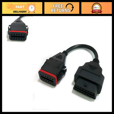 OBD2 Diagnostic Cable 12 Pin Adapter for Cummins Inline6, OBD II Connect Wire
