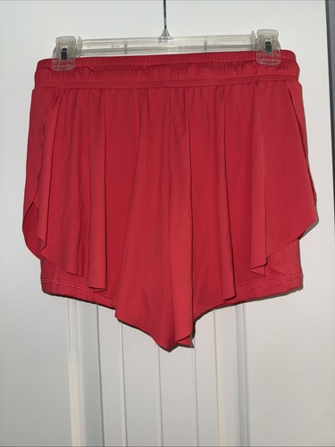 Pantalones Cortos Joy Lab Para Mujer Rosa Neón Atléticos Flutter Cordón Talla S - Imagen 3 de 5