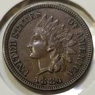 1884 Indian Head Cent - XF+ - Near 4 Diamonds, Nice! **Low Mintage: 23,261,742**