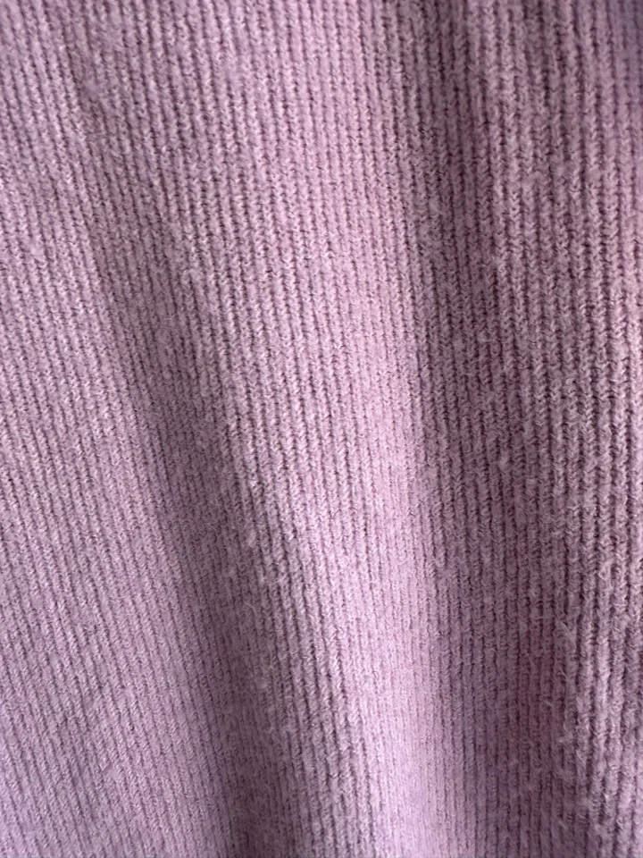 Cárdigan BP para mujer de gran tamaño talla pequeña lavanda púrpura difuso  Foto 3 de 4