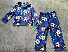 Disney Mickey Mouse Top and Bottoms Pajamas Print All Over Sz 4T