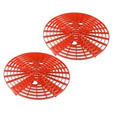 Car Wash Bucket Insert,Car Accessories Plastic Grit Trap for Vehicle Red