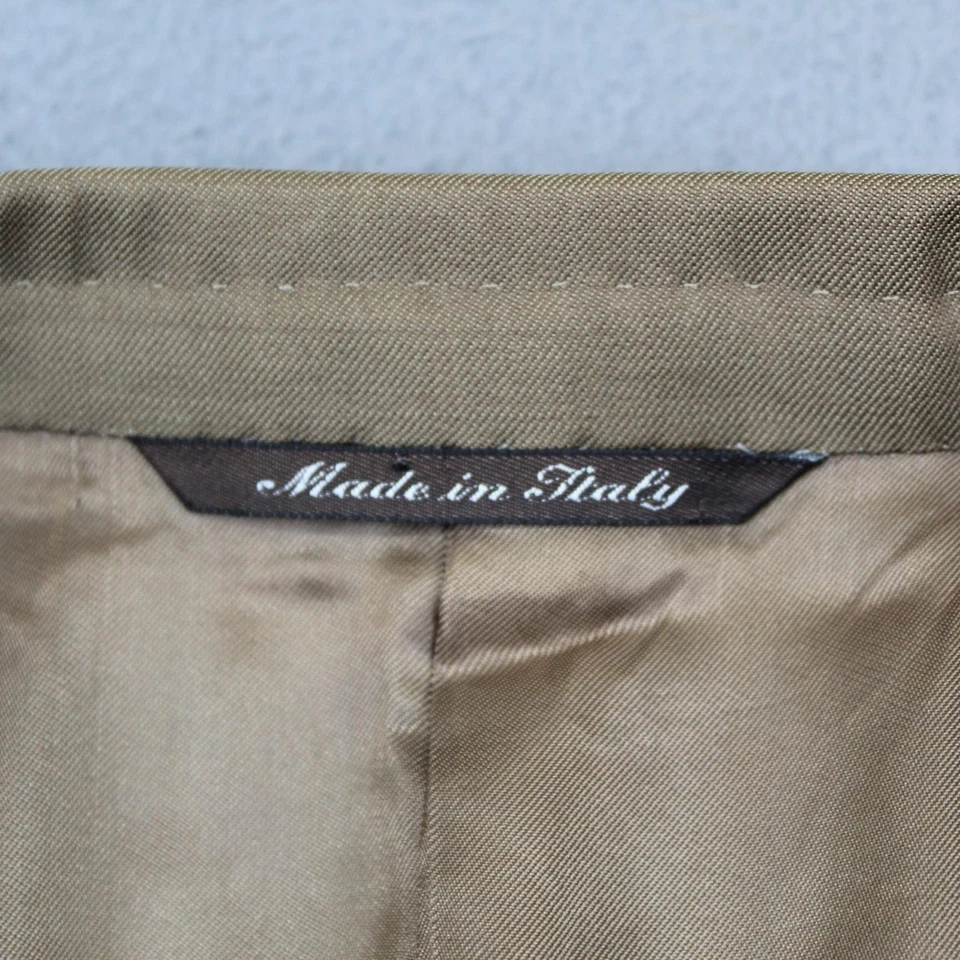 Canali Blazer Mens 54L Brown Super 120s Wool Made In Italy Jacket Sport Coat - Image 4 of 4