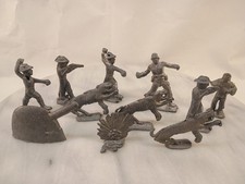 Lot Of 11 Vintage Lead Toy Soldiers Police Figures Animals