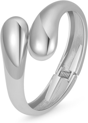Bangle Bracelets for Women | 14K Gold Plated Trendy Wide Bracelets | Hinged Arm 