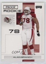 2007 Playoff NFL Playoffs Rookie Black Proof 1/5 Alan Branch #160 f3p