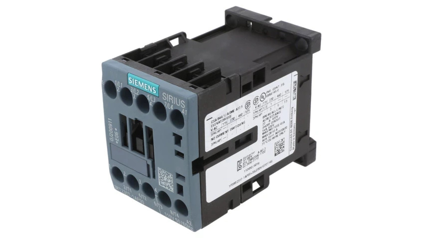 3RT2317-1AF00 Contactor 4-pole NO x4, 110VAC, 12A for panel, for DIN rail /T2UK