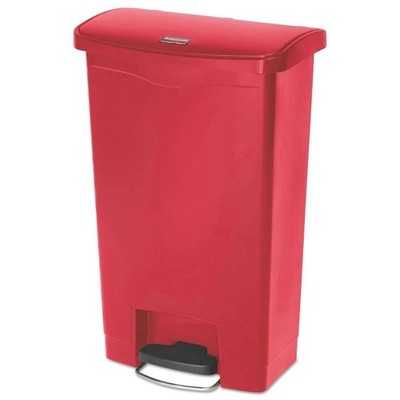 NEW Rubbermaid 1886985 Slim Jim 13 Gal 50L Red Step-On Trash Can FREE SHIPPING