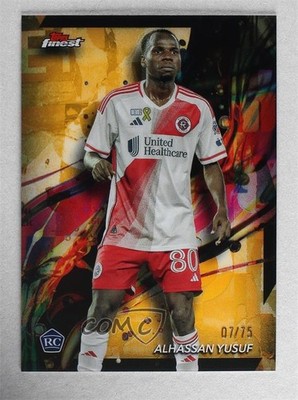 2024 Topps Finest MLS Common Gold Refractor 7/75 Alhassan Yusuf Rookie RC 1co7