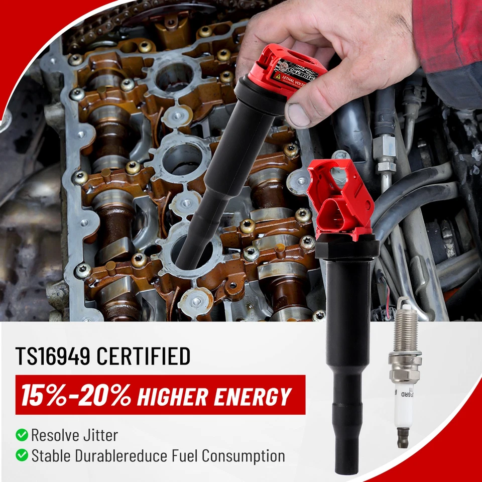 Bobina de encendido 6X de alto rendimiento y bujía IRIDIO para BMW E46 E60 E90 X3 X5 Foto 3 de 4