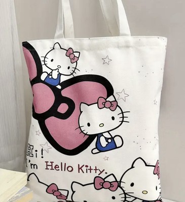 Hello Kitty Canvas Tote Bag Pink