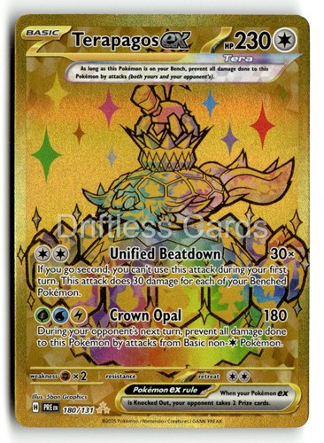 Terapagos ex 180/131 Holo Hyper Rare Prismatic Evolutions Pokemon NM/M