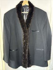 NWOT Raffinati Men  s Formal Tuxedo Jacket Smoking Blazer Fur Edged Made In USA