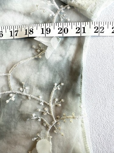 Fleur de Lis Chiffon Tunika mit Blumenverzierung Damen Gr. Large grau transparent Boho - Bild 4 von 14