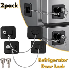 2 Pack Refrigerator Door Lock with keys Child Proof for Fridge Freezer, Cabinets
