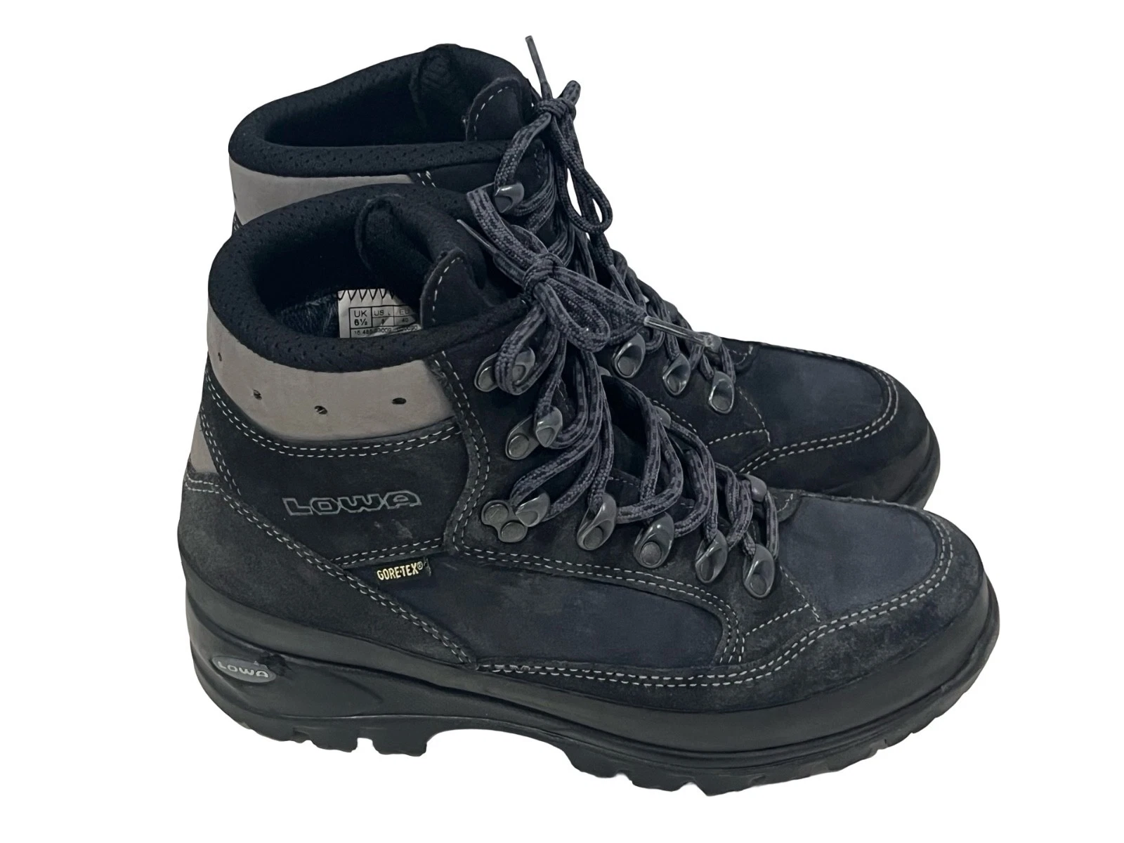 Lowa Oberalp Womens Hiking Leather Boots SIZE 8 Blue Trekking Waterproof $280