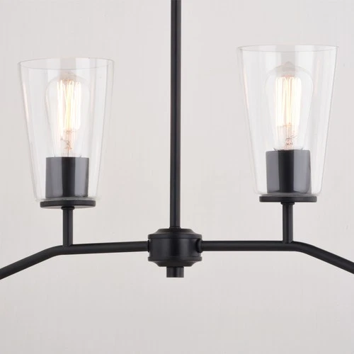 Vaxcel Lighting H0285 Beverly 4 Light 36"W Linear Chandelier - Brass - Picture 4 of 12