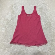 Vtg Victoria Secret Womens Size S Gold Label Pink Layered Babydoll Negligee