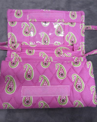 Nuevo Antiguo Stock 2005 VERA BRADLEY Triple Billetera BERMUDAS ROSA Mini Bolso Bandolera - Imagen 4 de 7