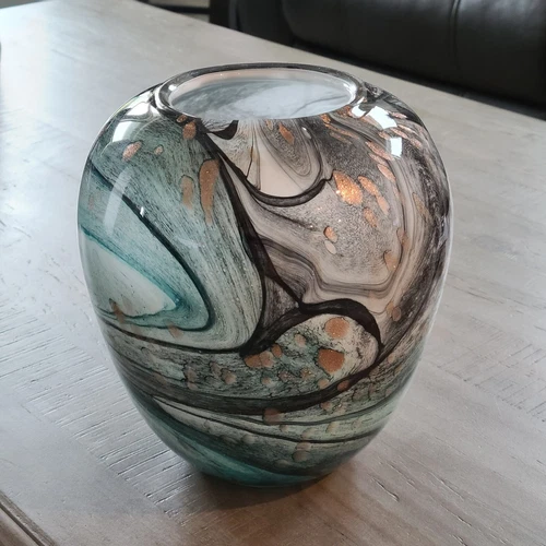 Cyan Design, Prismatic Vase, Grays, Turquoise, Metallic, Glass - Picture 3 of 7