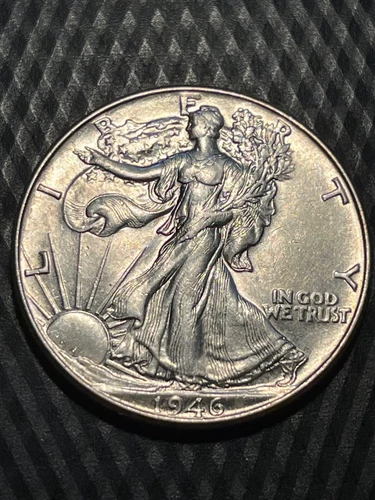 1946 Walking Liberty Half Dollar AU+ Slider Sharp Strike