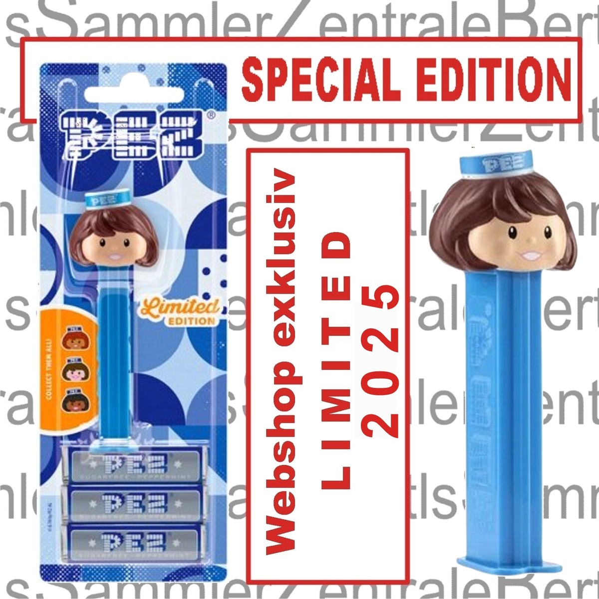 PEZ | 👧🏻🔵 Special Retro Girl blue 1 | 2025 | Limited | EU
