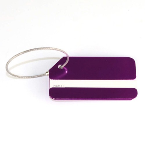3X Aluminium Luggage Tags Label Secure Travel Baggage Suitcase Address Name ID↖ - Picture 15 of 19