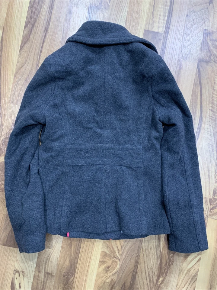 Womens Aeropostale Grey Pea Dress Coat Jacket Size Small - Image 3 of 4