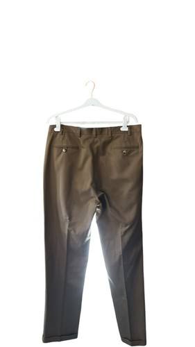 Pantalones de sarga JOS A BANK Traveler para hombre 38Wx34L marrón plisado con puños - Imagen 5 de 8