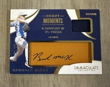 Brendan McKay 2020 IMMACULATE DEBUT MOMENTS RC AUTO # 71 /99 TAMPA BAY RAYS