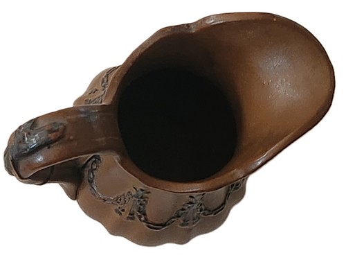 CREAMER PITCHER, Wilhelm Schiller & Son, WS&S, Brown, Swag, Neoclassical, 4"t - Picture 8 of 11