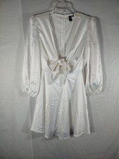 Windsor Satin Tie- Front Mini Dress Sz Small