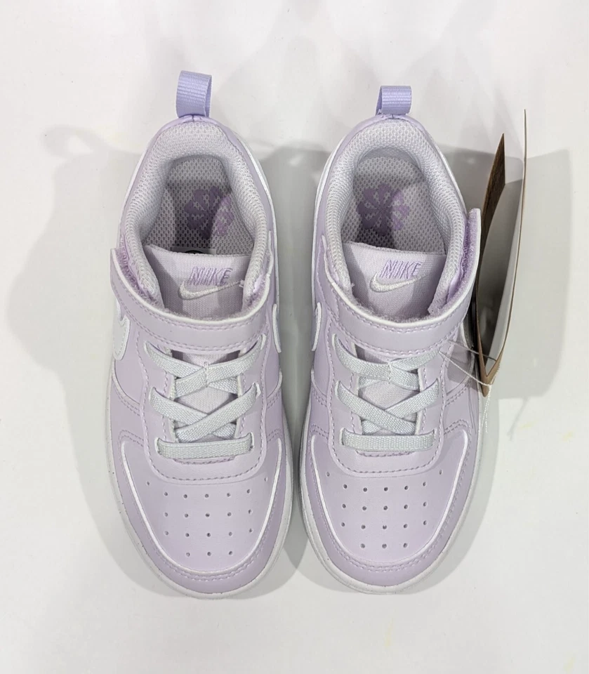 Tenis Nike Court Borough Low Recraft (TD) apenas uva para niñas pequeñas-talla Asst Foto 2 de 4