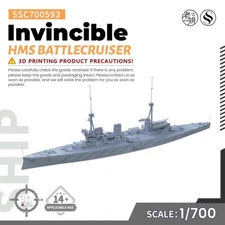 SSMODEL SSC700593 1/700 Military Model Kit HMS Invincible Battlecruiser