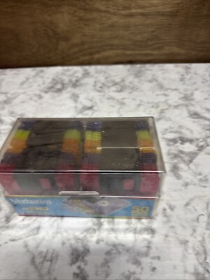 Verbatim DataLife Colors 50 Pack Disks in Storage Case MF 2HD IBM Formatted NEW