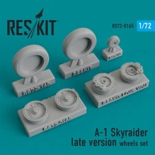1/72 Reskit RS72-0165 A-1 Skyraider Late Version Wheels Set