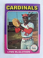 1975 Topps Mini Baseball Card #272 Lynn McGlothen