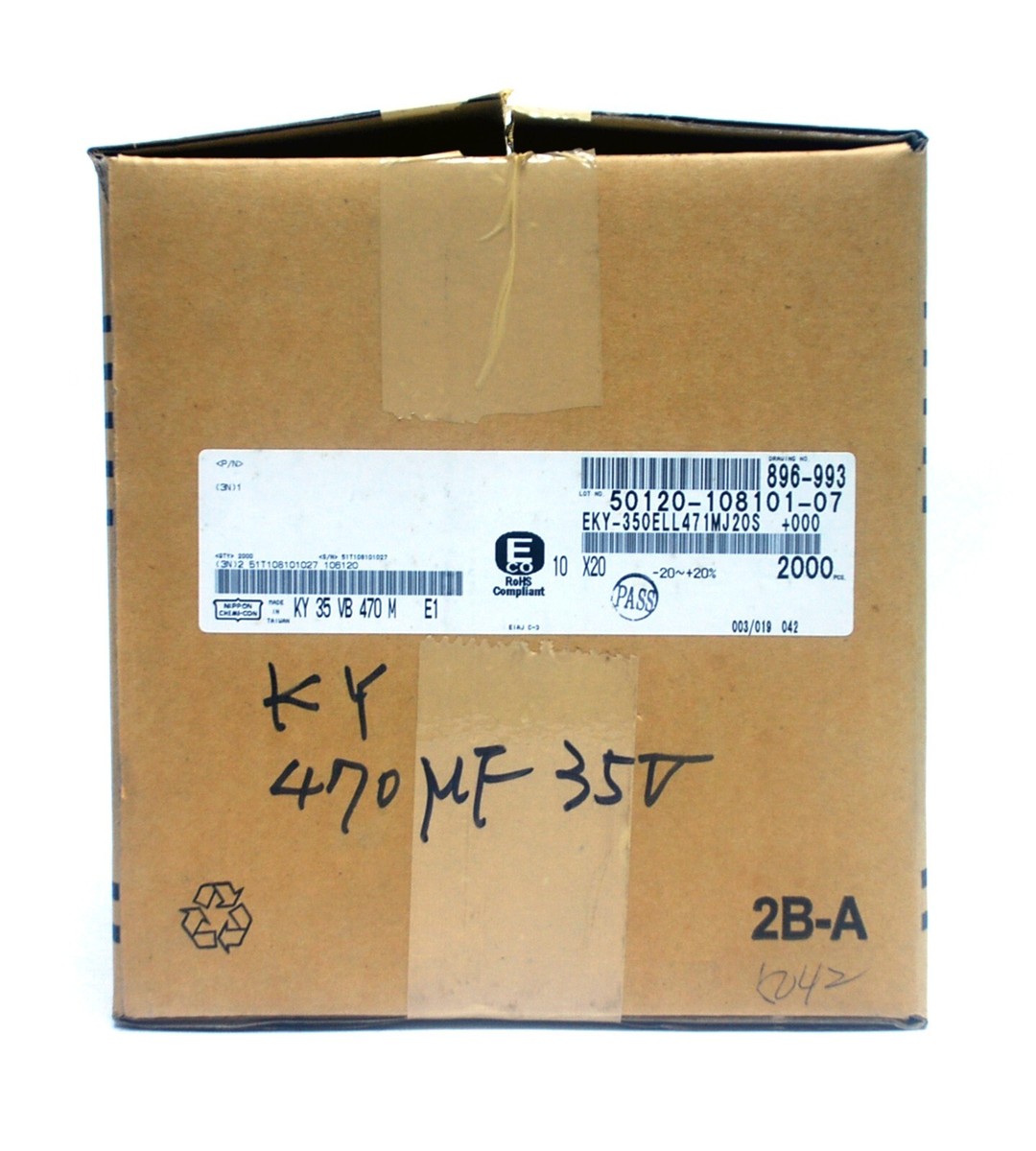 Ka.no.u 20pc Electrolytic Capacitor KY 470uF 35V -40~+105℃ 7,000hr
