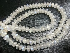 AAA RAINBOW MOONSTONE RONDELLE SMOOTH 4-4.5 MM LOOSE GEMSTONE BEADS 13" STRANDS