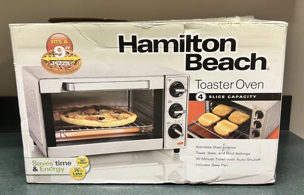 Hamilton Beach Sure Crisp Air Fryer Toaster Oven, 4 Slice, Stainless Steel